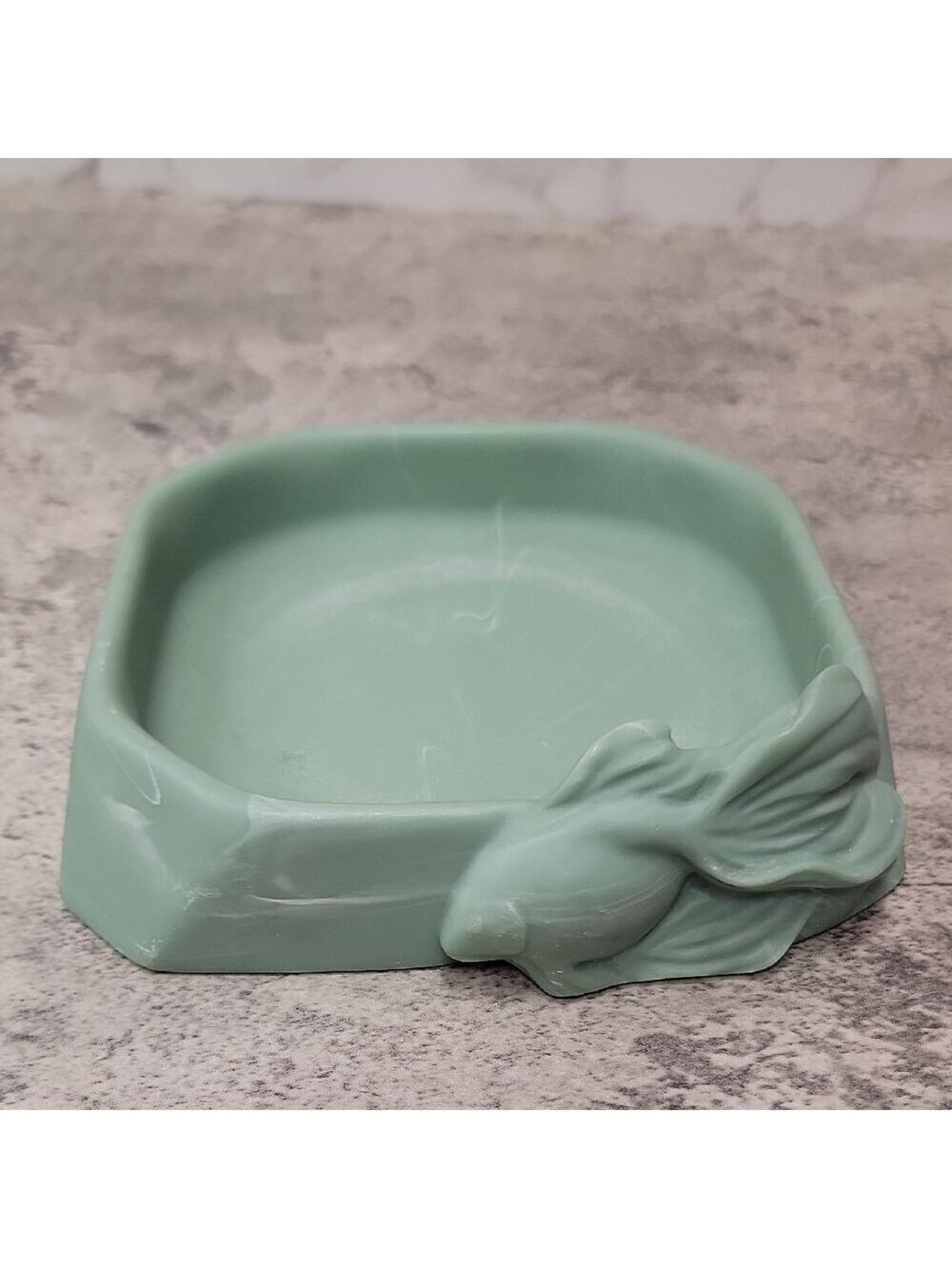 Vintage Dina Marble Soapstone Fish Vanity tray - Picture 1 of 7